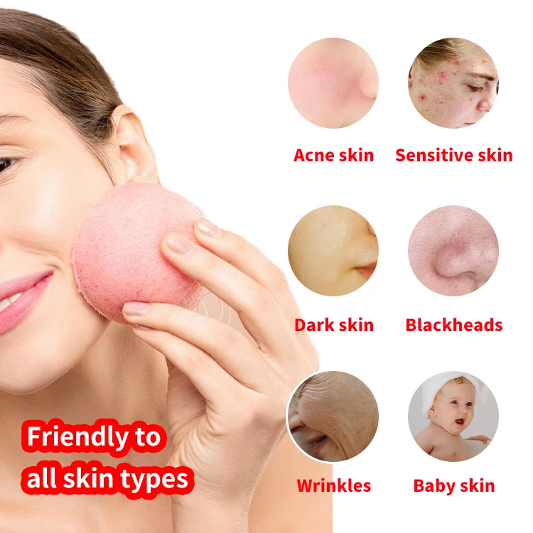 Natural Cute Shape Bear Head Konjac Sponges Baby bath sponge OEM/ODM