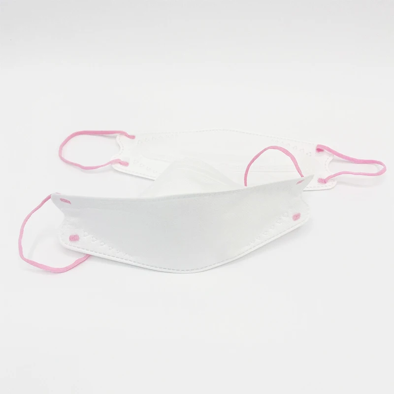 Белая цветная Ушная петля KF94 4-слойная модная маска для лица с цветным ремешком fish kf94 маска для лица