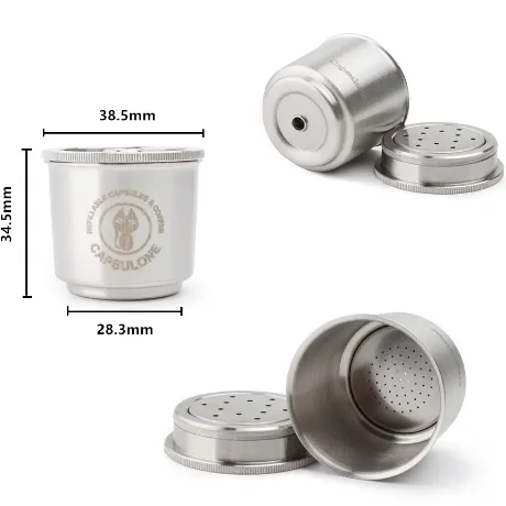 Capsulone Refillable capsule pod resu-able Filter cup fit for illy X Y TYPE Coffee Machine Metal Stainless Steel Coffee capsule