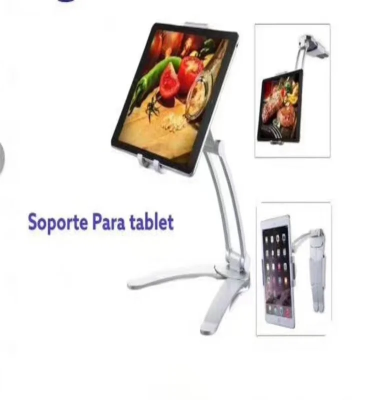 Горячая Распродажа кухонный настенный кронштейн Настольный алюминиевый сплав Плоский Кронштейн для мобильного телефона два в одном ленивый