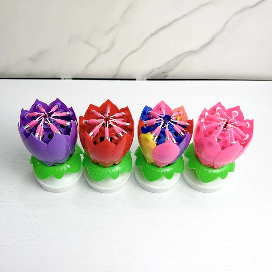 Wholesale Fireworks Music Candle Birthday Candle Rotating Cake Decoration