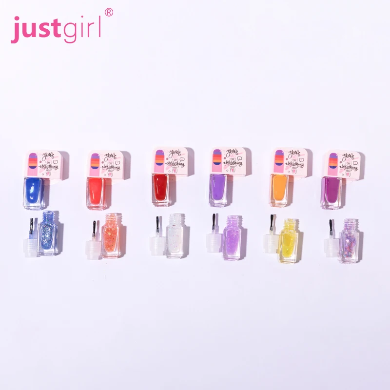 Nails Partner 2 Colors Water Based Glitter Shiny Kids Non Toxic Washable Peel Off Private Label Nail Polish for Tween Girls