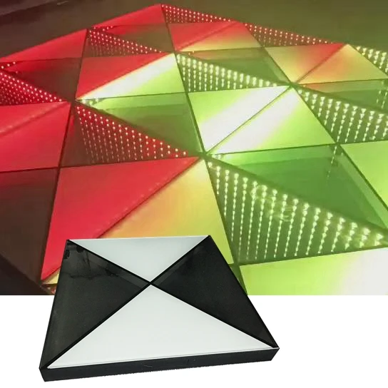 Складной церковный проектор 3d танцпол игры бесконечность зеркало треугольник свет для свадебной вечеринки мероприятия