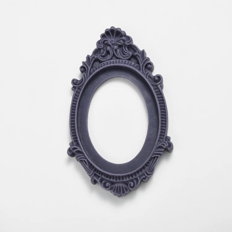 Oval Flatback Resin Hollow Frame Charm Finding  Filigree Flower Border Base Setting Tray  for 30mmx40mm Cabochon/Picture