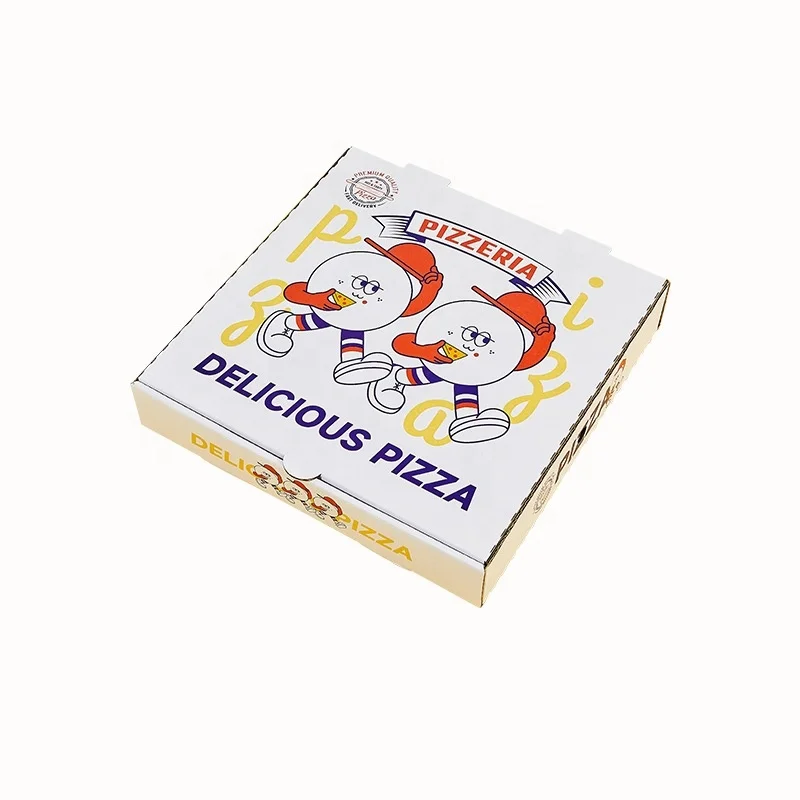 Wholesale Pizza Box Cheap Price Custom Printed Personalised All Size Hamburger Kraft Corrugated Paper Pizza Boxes With Logo