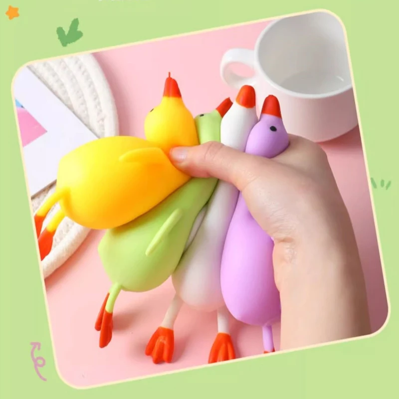 2024 NEW Soft Material Antistress Fidget Toy Stretchy Squeeze Squishy Duck Toys for stress relief decompression