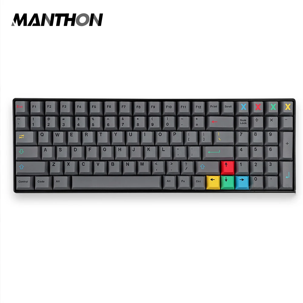 GMK Dualshot Theme 129 Keys PBT DYE-SUB Cherry Profile Keycaps For Mechanical Gaming Keyboard Grey Series Key Caps