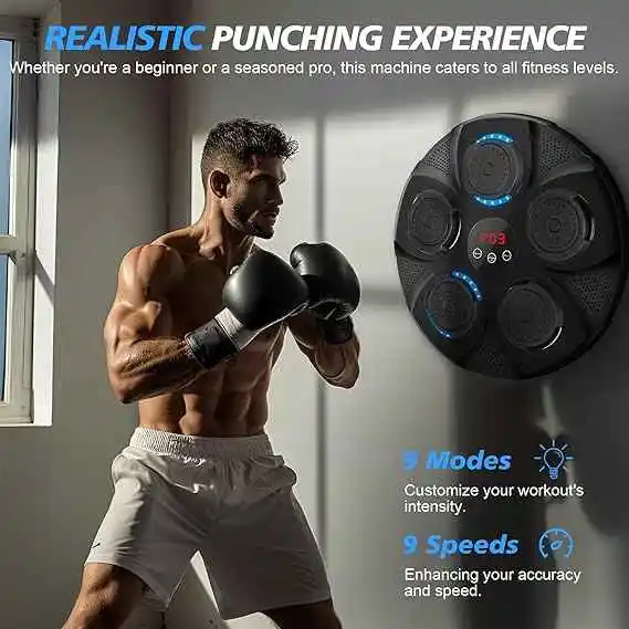 New Music Boxing Machine Smart Bluetooth Boxing Wall Target Boxing Reaction Trainer Home Fitness equipment