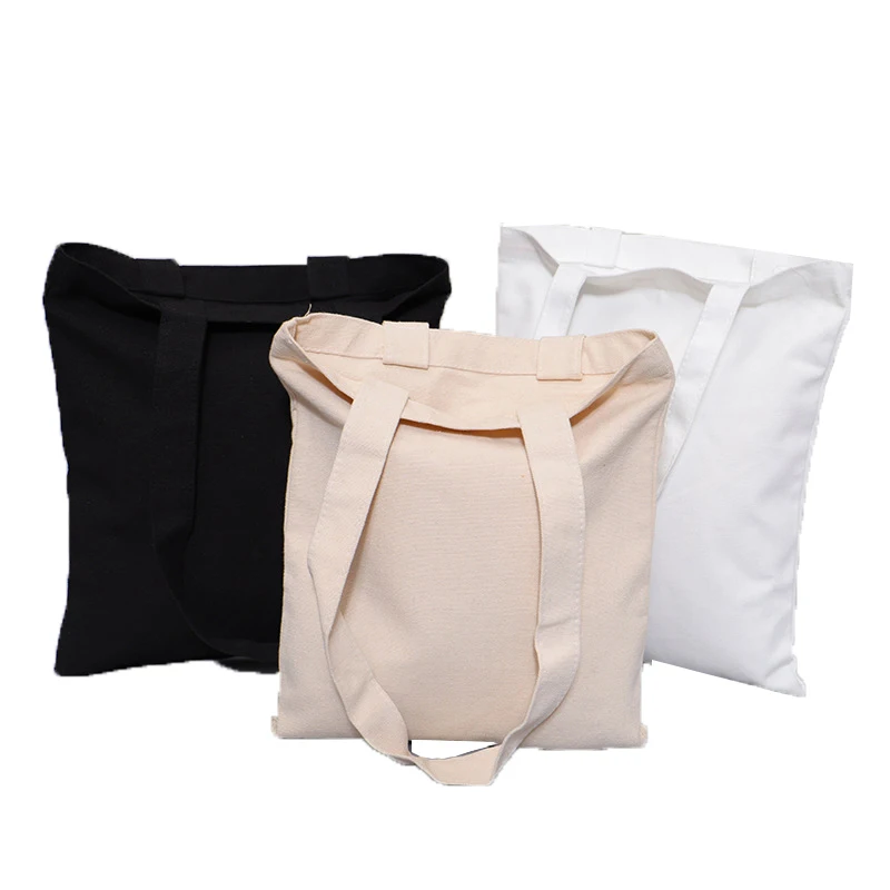 promotional eco friendly organic recycle Custom Printed Logo Plain cotton canvas Grocery Shopping Tote bag