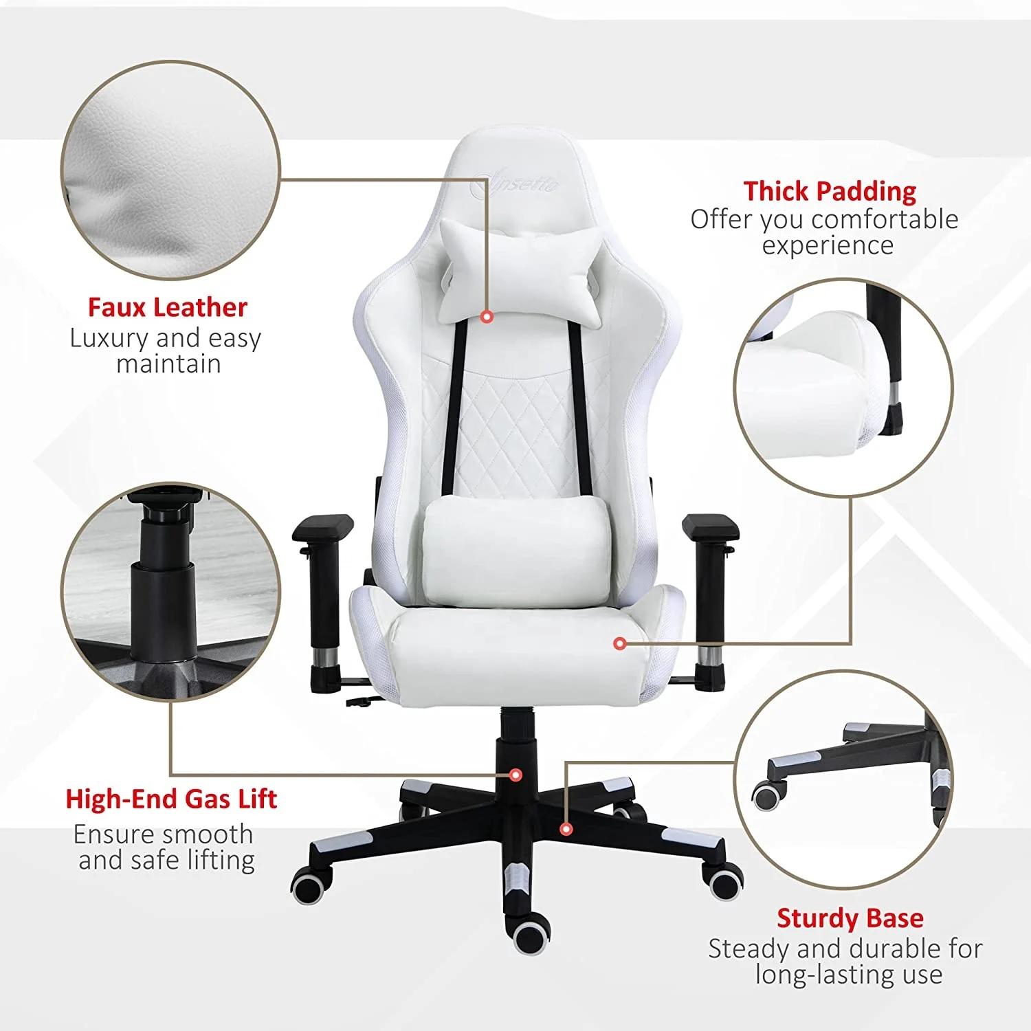 white led rgb lighting computer PC game chair massage silla gamer customized led light gaming chair with lights and speakers