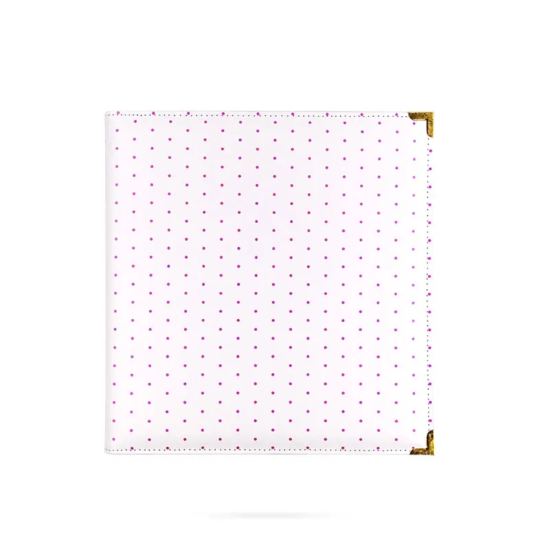  Dot pattern искусственная кожа пользовательский размер 6 кольцо binder Оптовая Продажа Милая
