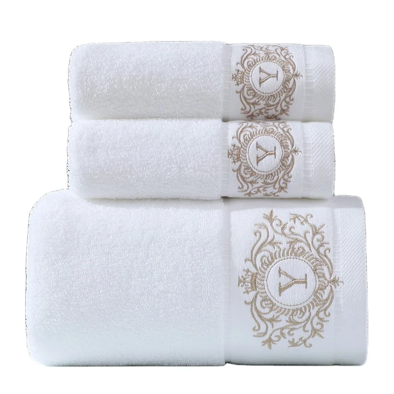 Factory Wholesale 35*75cm Face Towel Custom Logo Package Hand Face Bath Towels Sets 100% Cotton 1or 2 or 3pcs Towel Set