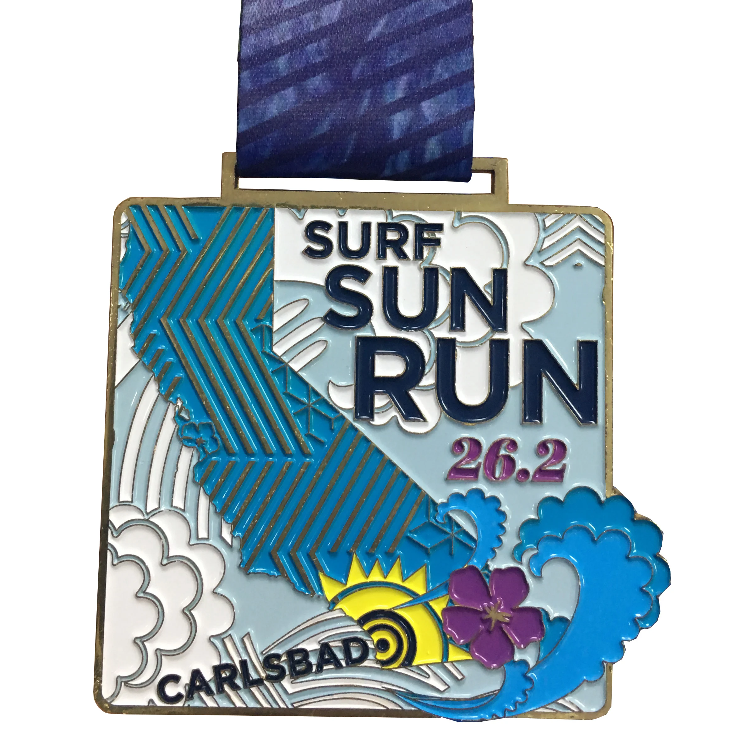 Beach Run Dolphin Design 3D Marathon Medals Custom Medals Sports Medals