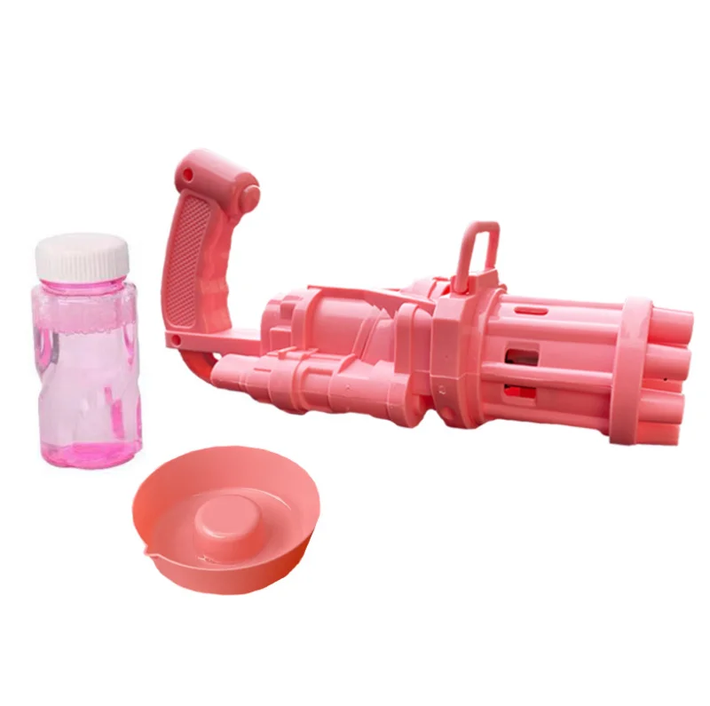 Wholesale Best Selling New Plastic Kid Toy Gatling Bubble Gun Machine Blower Healthy Bubble Toy Children Bubble Gun