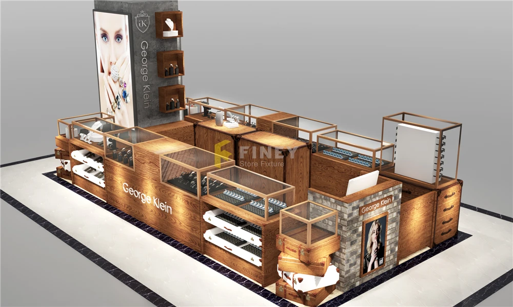 Kiosk Mall Display Retail Watch Store  Decoration Design Watches Mall Kiosk Design Kiosk For Watch