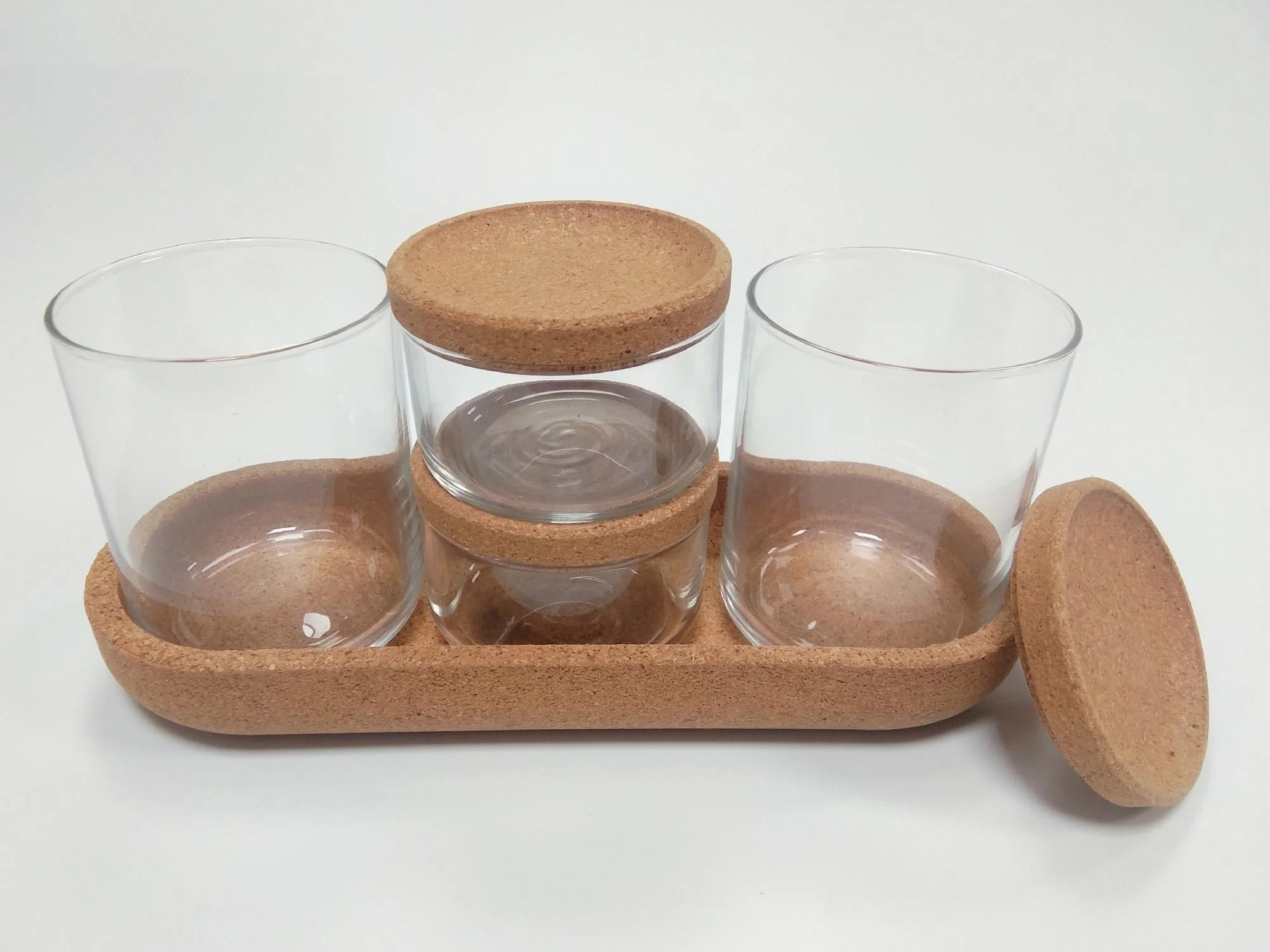 2022 Kitchen Storage Bottle Cork Lid Drinking Glass Bottle with  Cork Cup Flip Top
