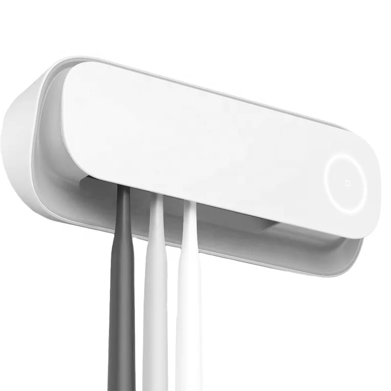 Custom toothbrush holder portable UVC toothbrush box with heating dry fan rechargeable toothbrush sanitizer