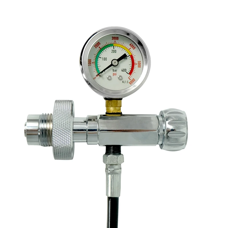 Directly see the pressure value when inflating universal scuba adapter Swimming accessories