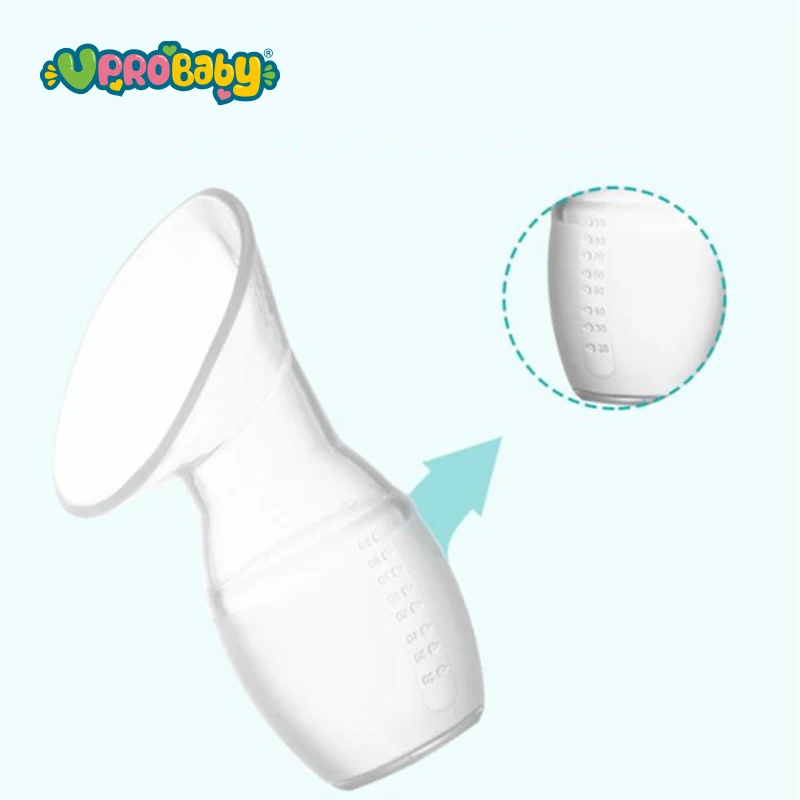 Wholesale BPA Free Breast Milk Collector Baby Feeding Cordless Manual Silicone Breast Pump