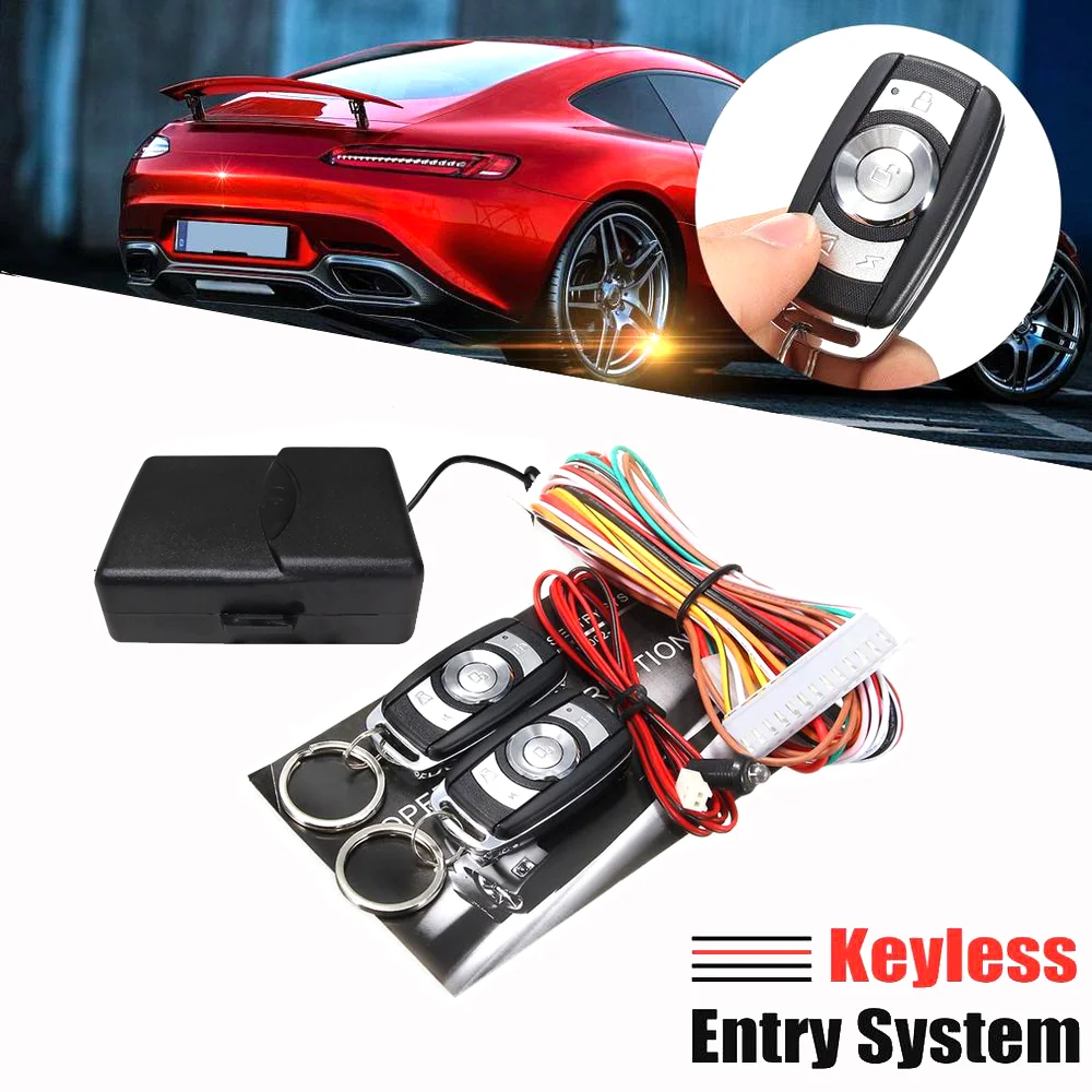 Universal Car Auto Central Kit Door Lock Locking Vehicle Keyless Entry System New With Remote Controllers