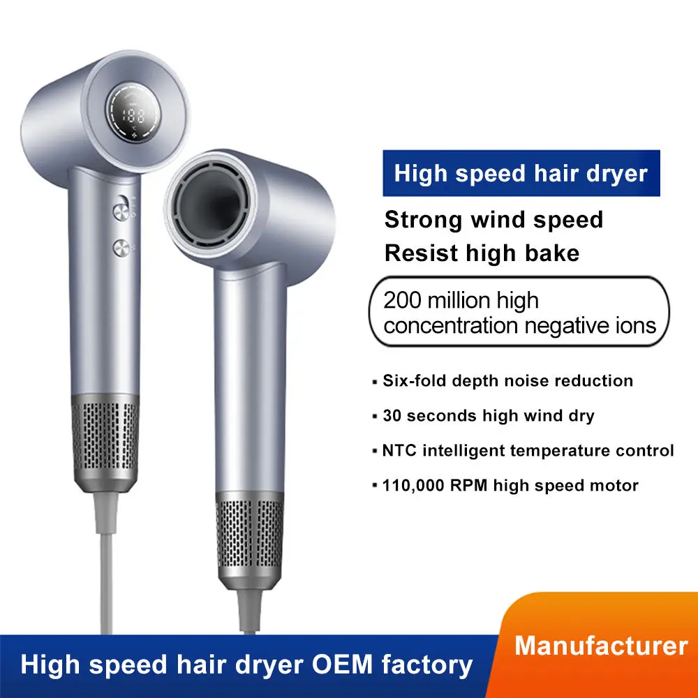 2024 New hair dryer professional salon Multifunctional Motor High-speed Anion Super Pink Hair Dryer Set for Factory wholesales