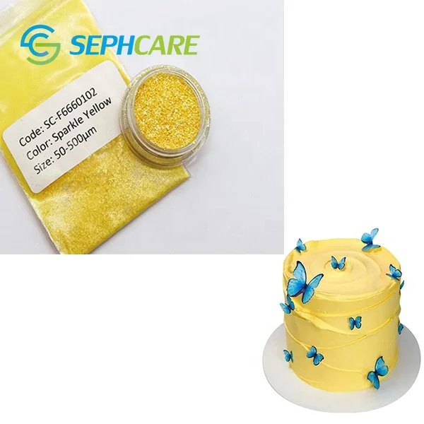 Sephcare Food Coloring Candy Pearl Mica Powder Gold Edible Glitter Food Additive for cakes