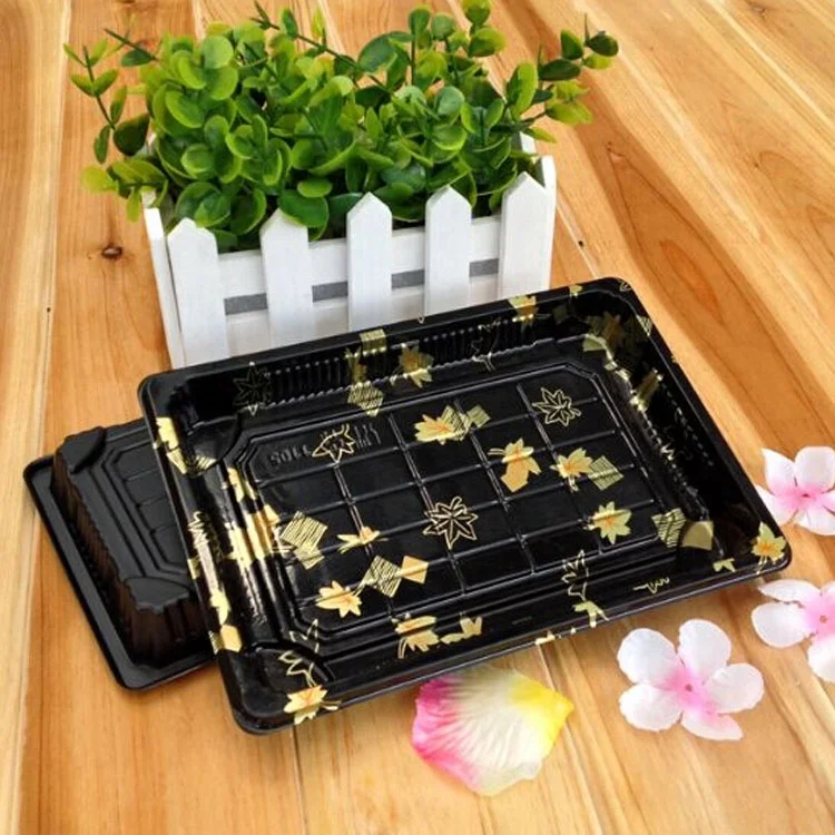 Sushi Takeout Box Plastic Disposable Printed Salad Food Box Packaging
