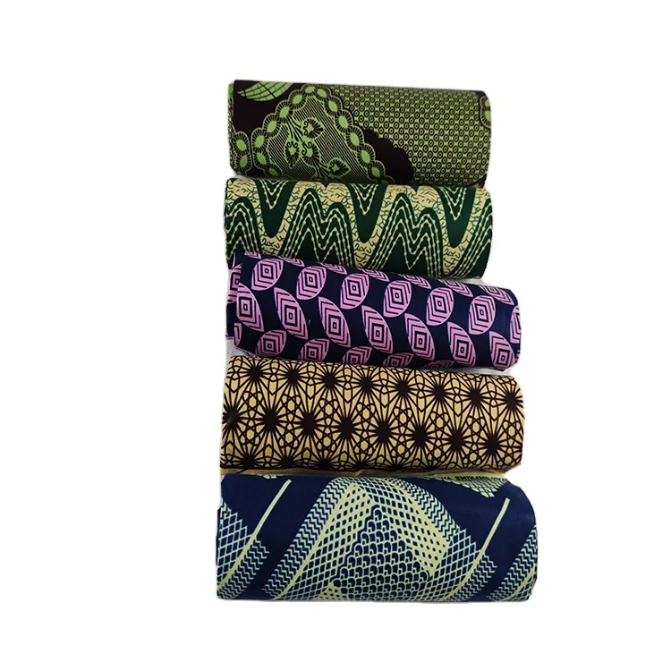 High quality Colorful Wax African Real Wax  Fabric Cotton Exclusive Soft Wax Fabric