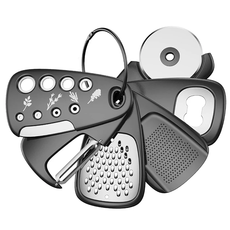 Easy Storage Vegetable Peeler Cooking Tools unique kitchen accessories 6 in 1 kitchen gadgets set  for Space Saving