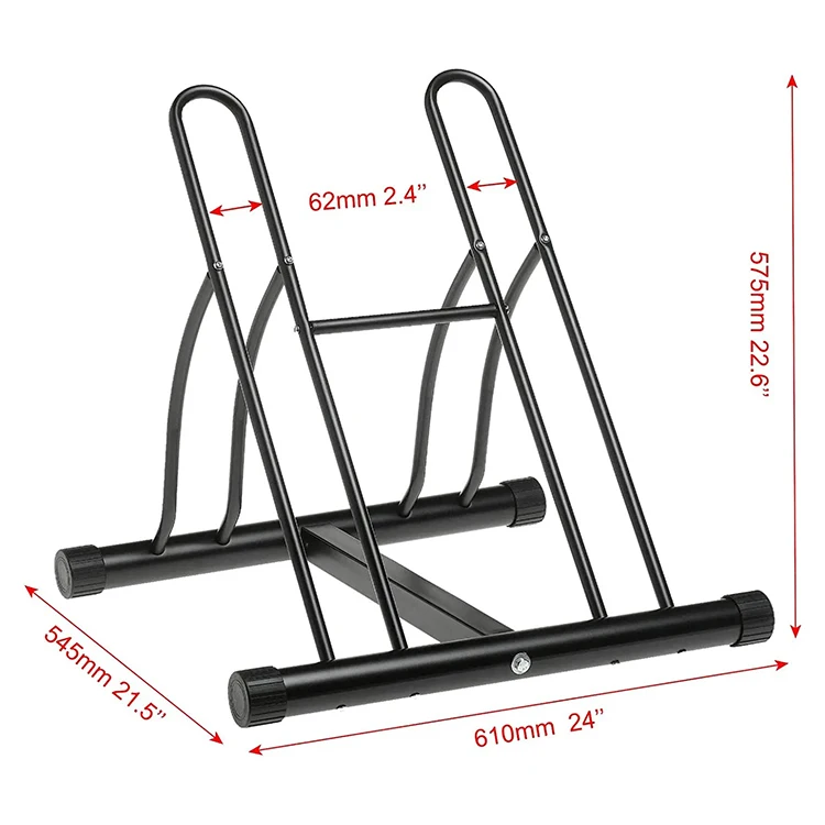 Cycle Durable Steel Rack 2 Bicycle Stand Bike Parking rack for Indoor Outdoor Floor