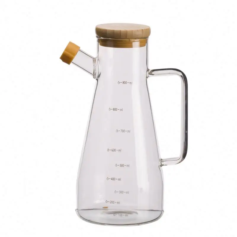 Честный поставщик, многоразовый стеклянный контейнер для кулинарного масла с логотипом клиента