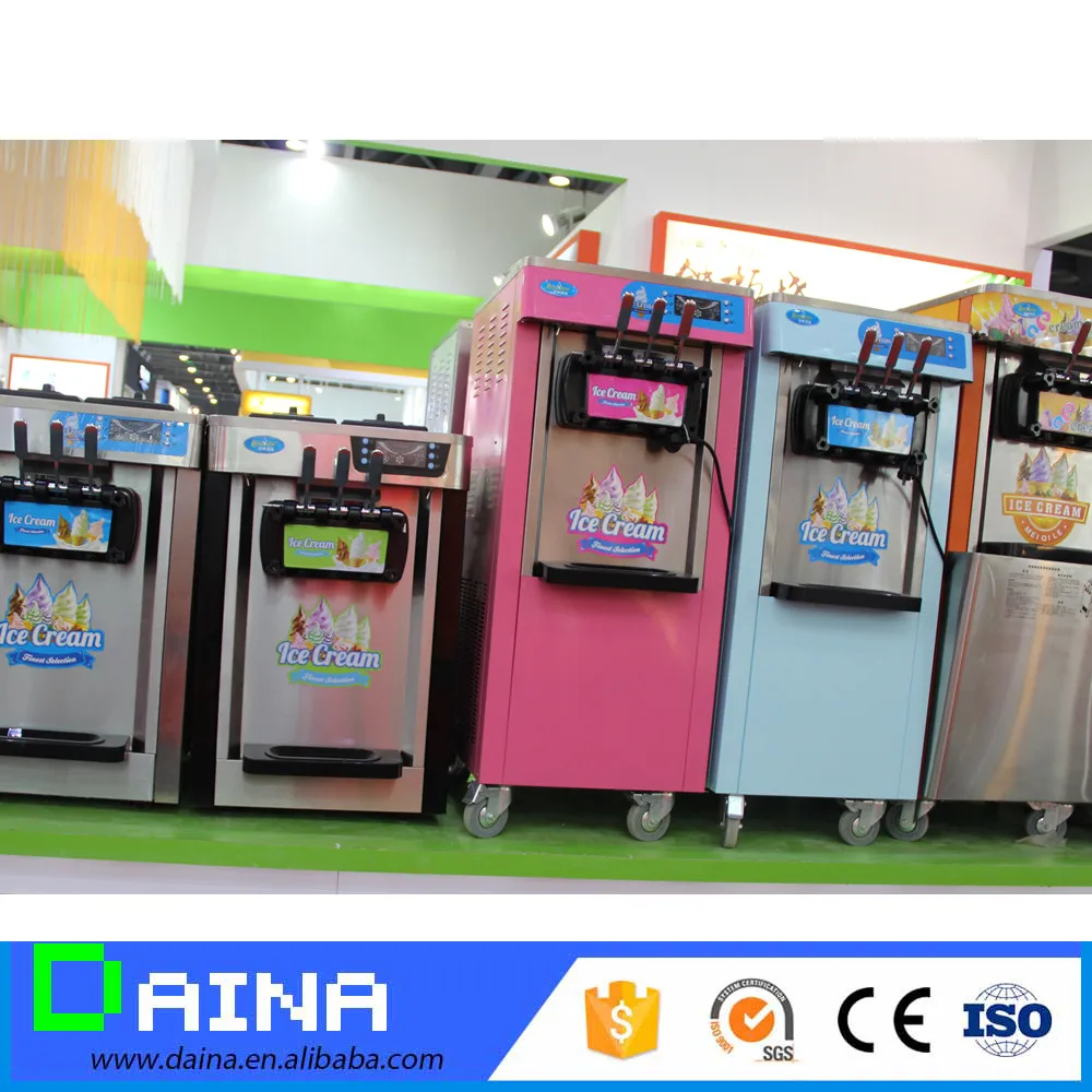 Soft Ice Cream Machine Maker 3 Flavor Soft Ice Cream Machine Professional Commercial Automatic Ice Cream Machine