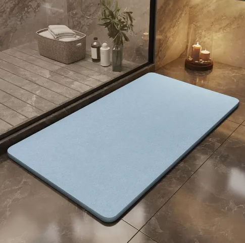 Eco-Friendly Bath Mat Stone quick dry household  diatomite absorbent bathmat