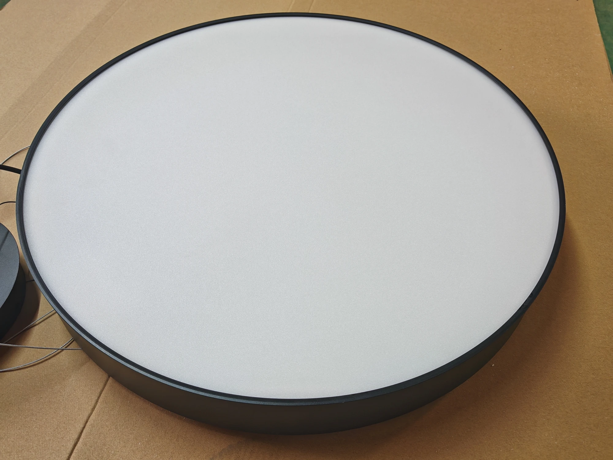 60cm 80cm 100cm diameter round flat led pendant light suspended office ceiling hanging light