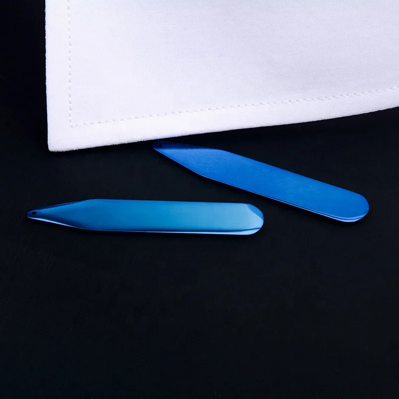 
SAVOYSHI Free Engraving Name Metal Collar Stays High polishing 4 Colors Collar Bones Special Gift For Mens Shirt Bone Stiffener 