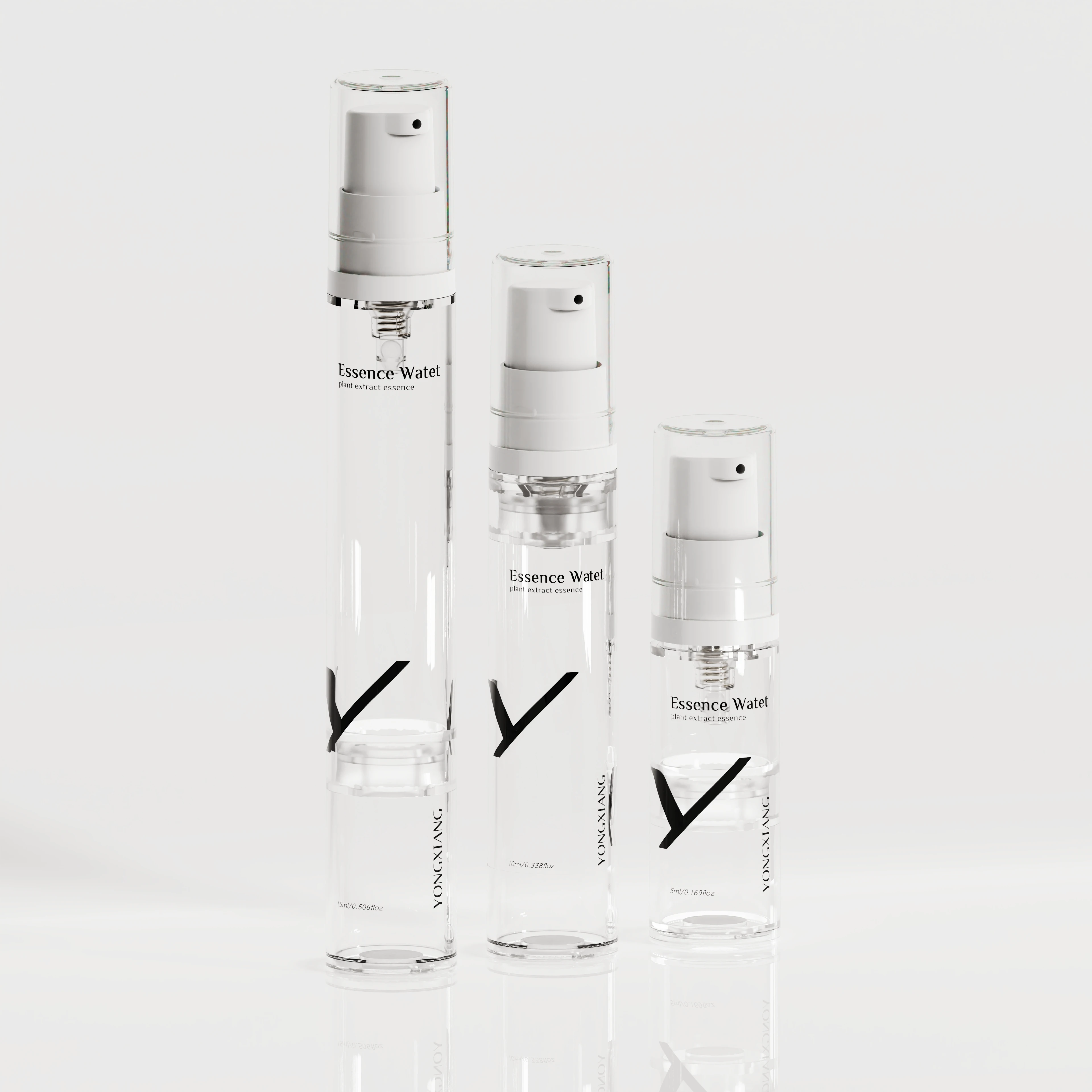 5ml 10ml 15ml Plastic Refillable Mist Sprayer Airless Pump for Lotion & Cream Packaging Airless Bottle