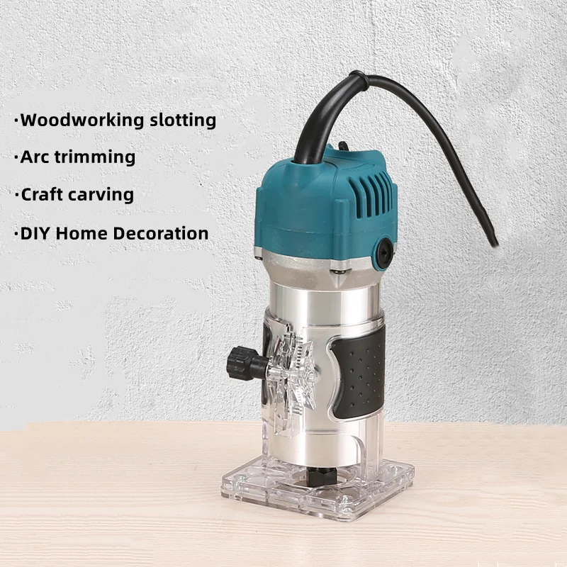 220V woodworking milling machine Electric woodworking planer manual CNC trimming machine Engraving slot trimming machine 3709