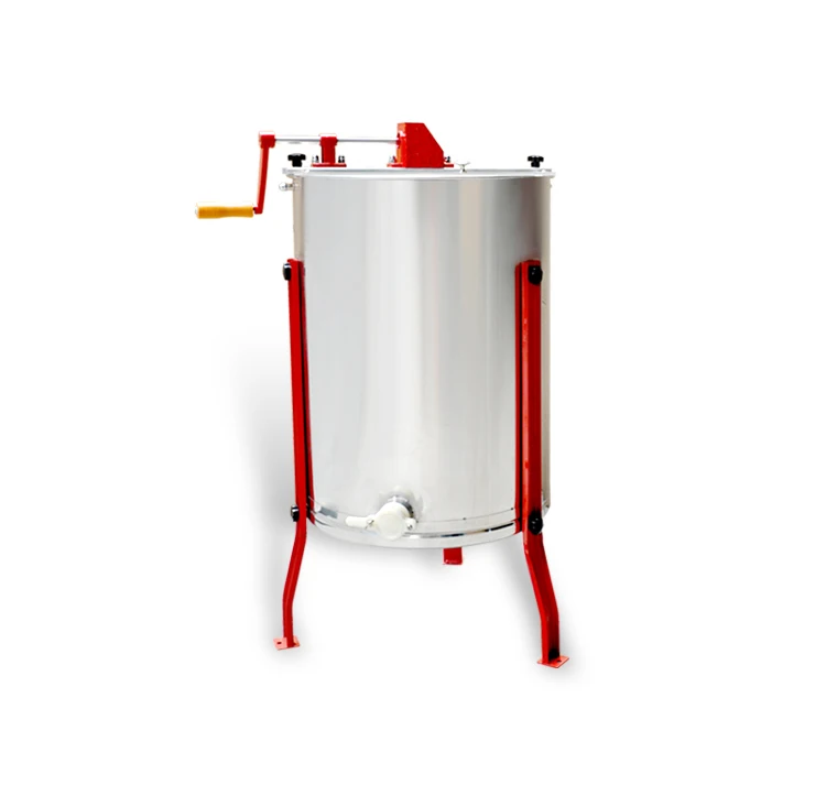 Бесшовная ручная центрифуга для извлечения меда с 4 рамами для меда из нержавеющей стали