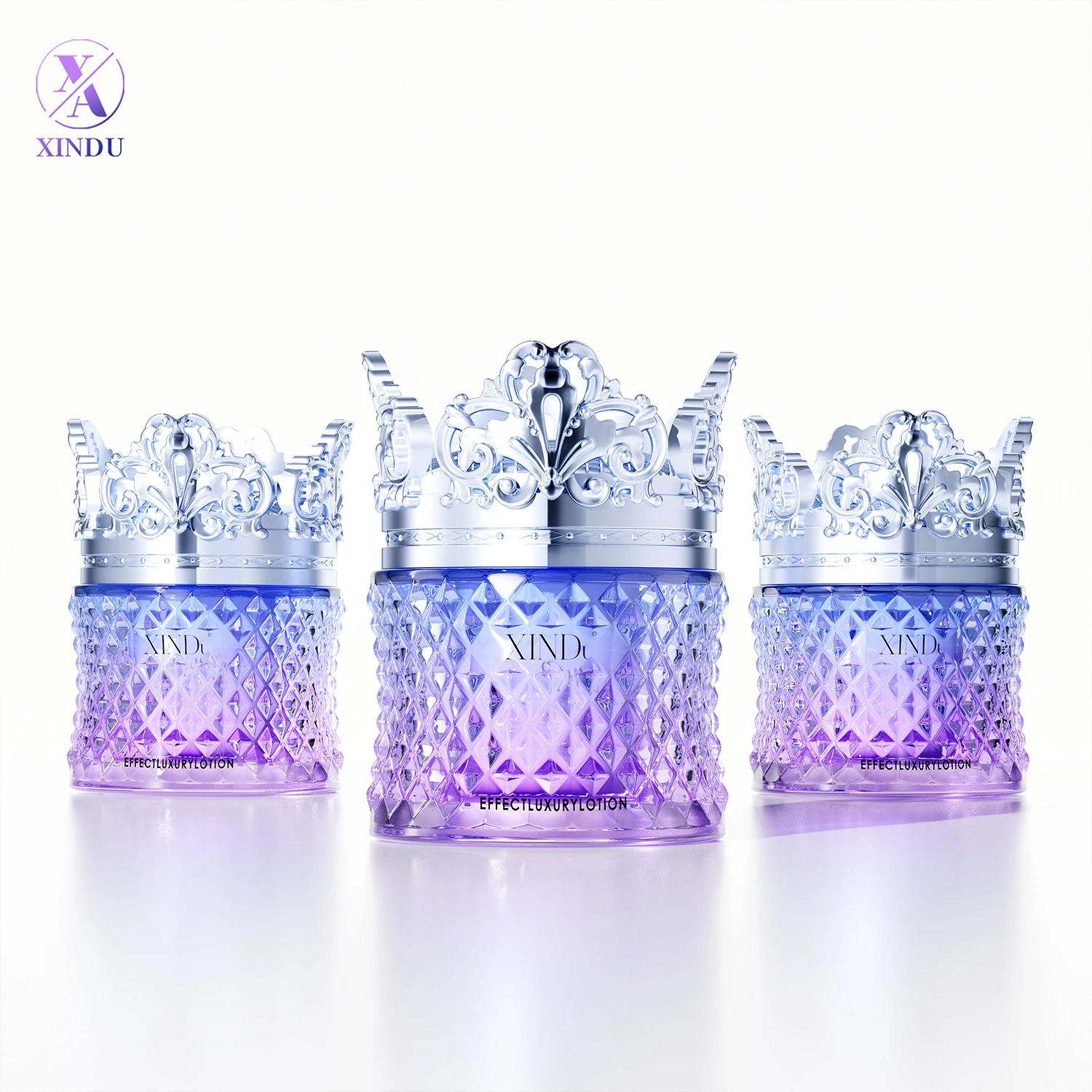 Wholesale Price Jar Glass Cream Cream Jar 30g 50g Luxury Skincare Packaging Antique Gold Crown Cap Glass Eye Cream Bottle