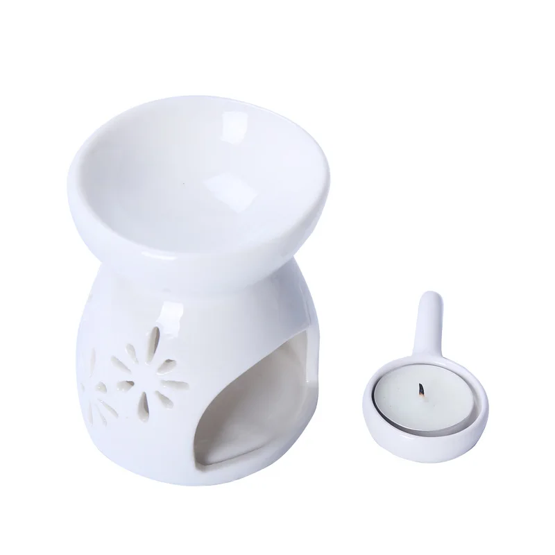 Ceramic Essential Oil Burner Aroma Wax Melt Burner Essential Oil Aromatherapy Diffuser Candle Tealight Holder for Home Christmas
