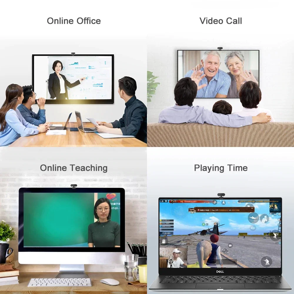 Webcam 1080P Full HD Web Camera With Microphone USB Plug Cam For PC Computer Mac Laptop Desktop YouTube Skype