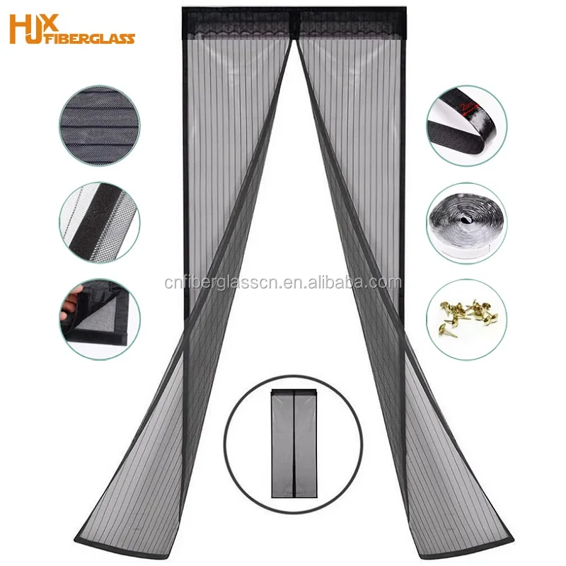 Modern Customizable Black Magnetic Door Window Screen Accessories Plastic Nylon Netting for Building Materials and Real Estate
