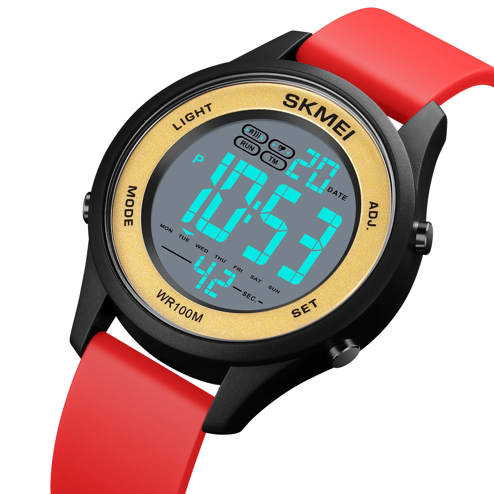Hot Selling Skmei 1758 Black Sport Digital Watch Unisex Wristwatch Water Resistant 50 Meters