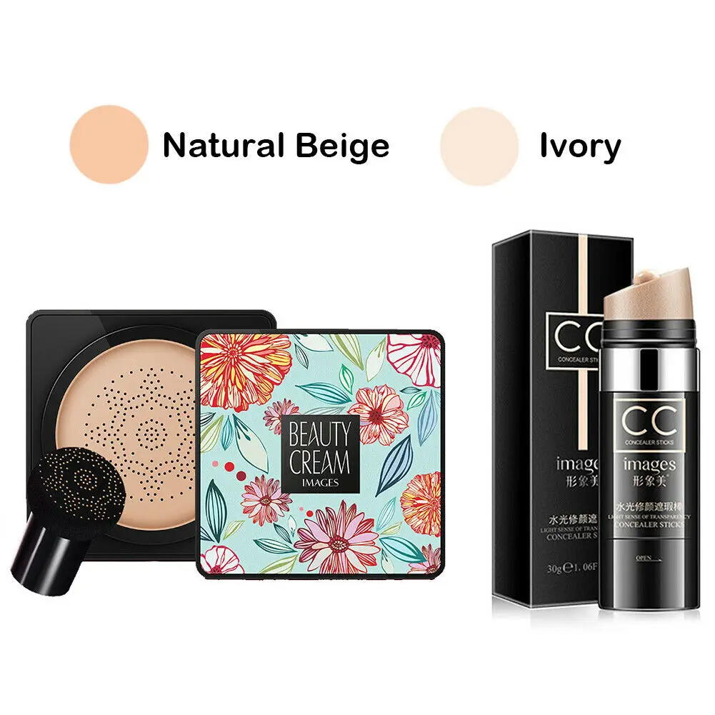 US Mushroom Head Air Cushion BB CC Cream Concealer Foundation Stick Moisturizing