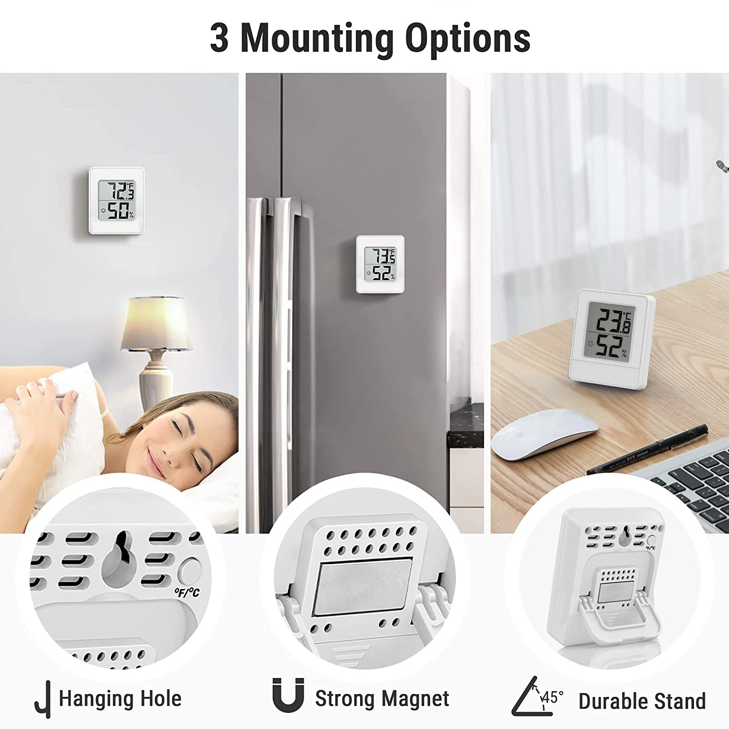 Digital Room Indoor Universal Multifunction Thermometer Humidity Mini Smart Sensor Hygrometer