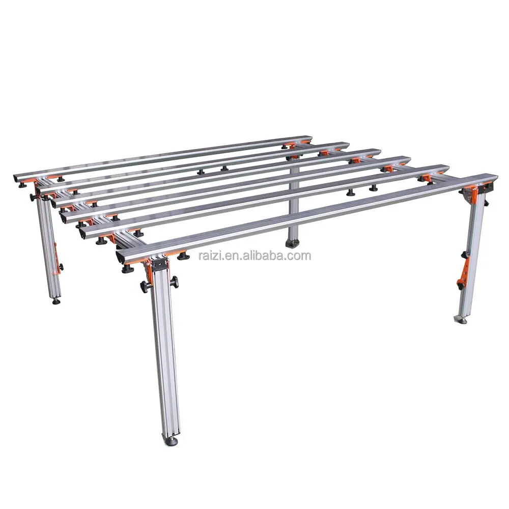Raizi Large Format Tile Cutting Work Table Folding Workbench Adjustable Workbench 180cm*140cm*70cm