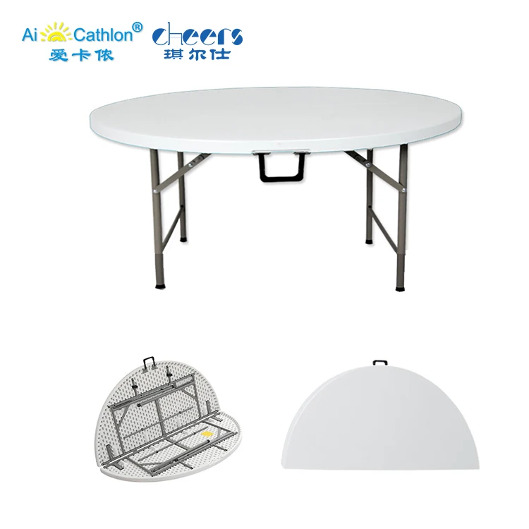 
Quick Shipping 120x 74cm Plastic Folding Round Dining Outdoor White Tables 