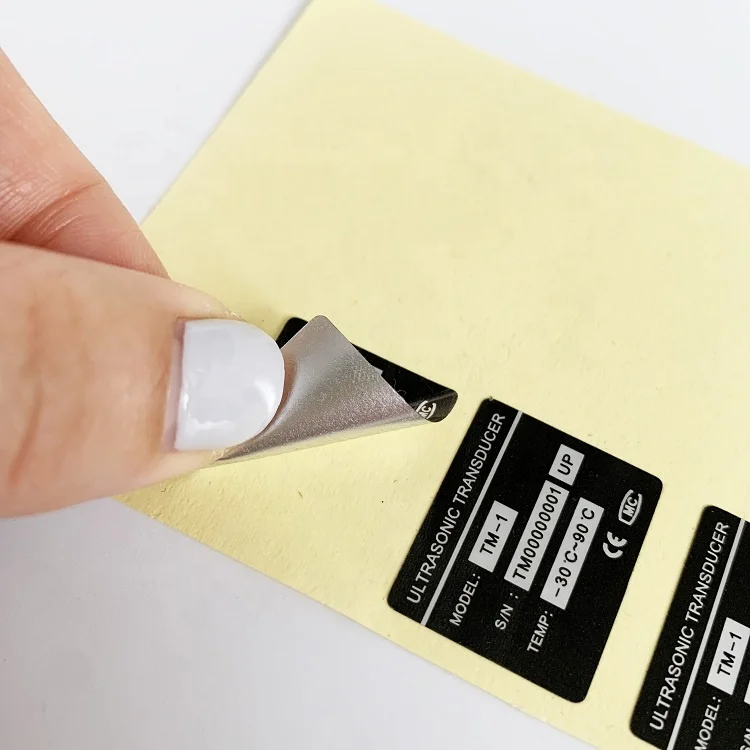 Customized Waterproof Plastic Sticker Printing Private Matte Silver Serial Number Barcode Sticker Label