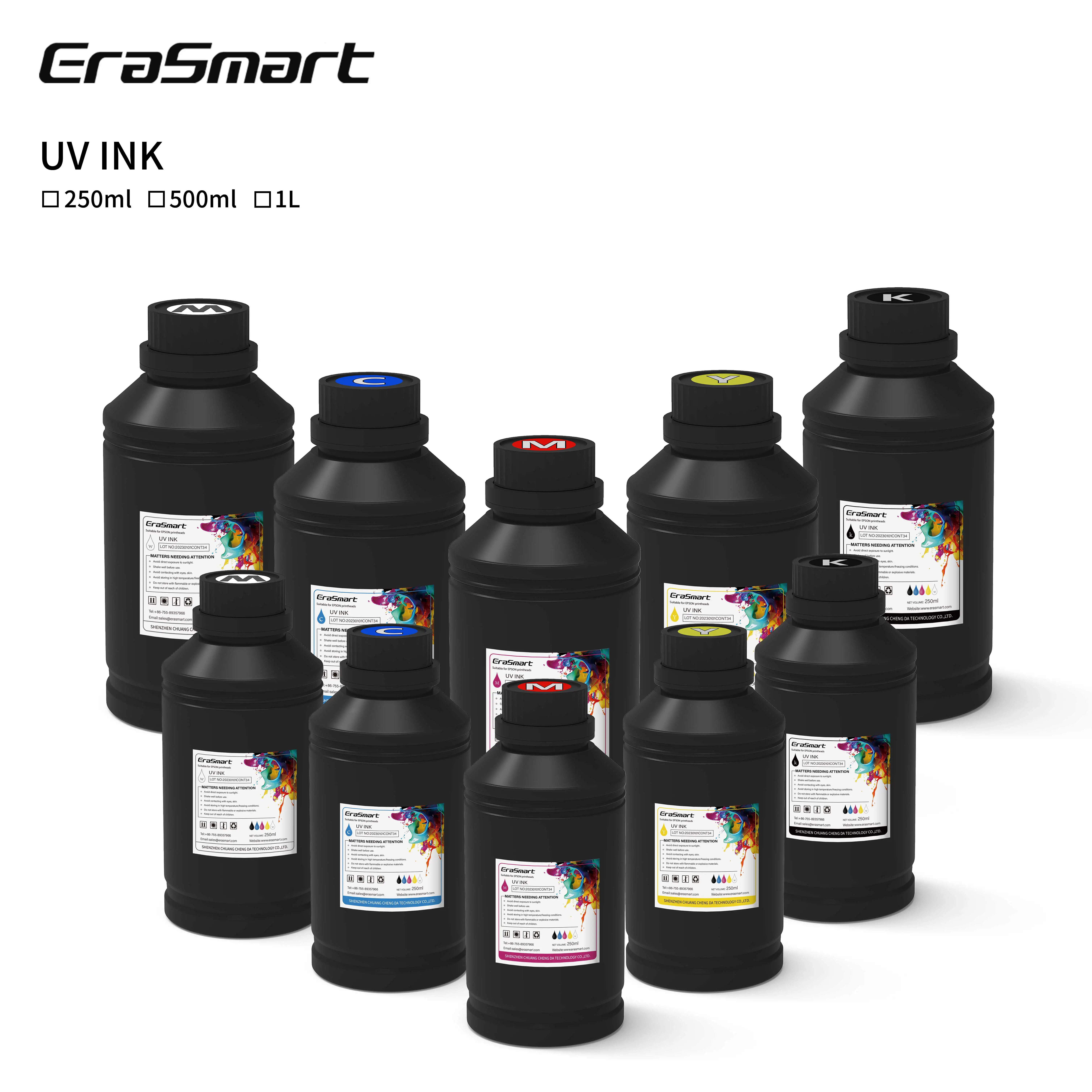 One Set Uv Ink Good Ink Cmykw 5 Colors For Epson Uv Printer 1390 L800 Dx5 Xp600