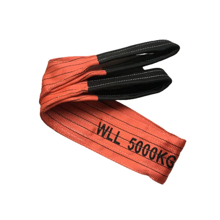 heavy duty lifting sling 50 ton lifting sling belt strap becket eye fiber transfer 4 ply webbing slings for lifting loads